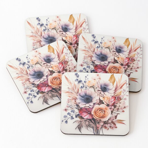 Item preview, Watercolor Boho Flowers Design designed and sold by StudioRedKoala.