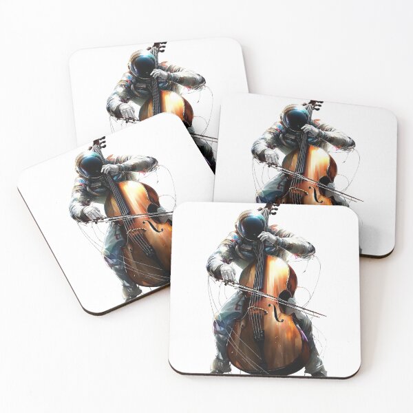 Item preview, Colorful Cellist Astronaut playing on the cello designed and sold by TomFrontierArt.