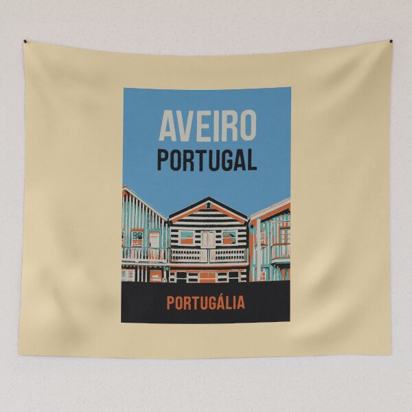 Item preview, Costa Nova Façade | Charming Aveiro Lagoon Illustration designed and sold by Lemomo-artworks.
