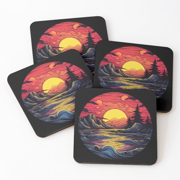 Item preview, Psychedelic Sunset in the Forest: Enchanted Woods Aglow designed and sold by PsyCloth.