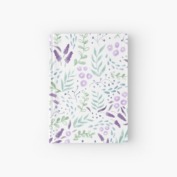 Item preview, Watercolor purple roses and lavender pattern designed and sold by Fern and Quill.