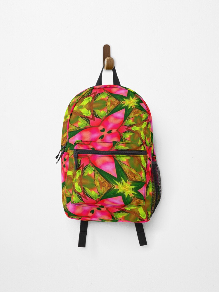 Thumbnail 1 of 3, Backpack, Bleeding Heart Flower designed and sold by Patternflower.