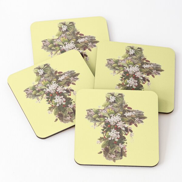 Item preview, Easter Christian Cross of Flowers Cut Out designed and sold by taiche.