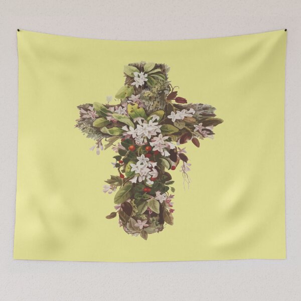 Item preview, Easter Christian Cross of Flowers Cut Out designed and sold by taiche.