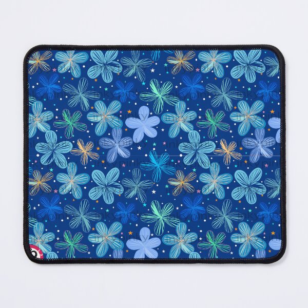 Aperçu de l'œuvre Copie du motif de surface florale en bleu créée et vendue par InkyPinky85.
