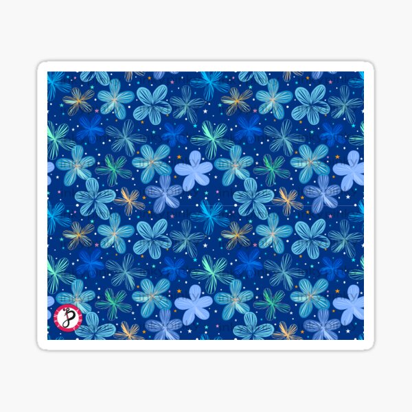 Item preview, Copy of Floral surface pattern in blue designed and sold by InkyPinky85.