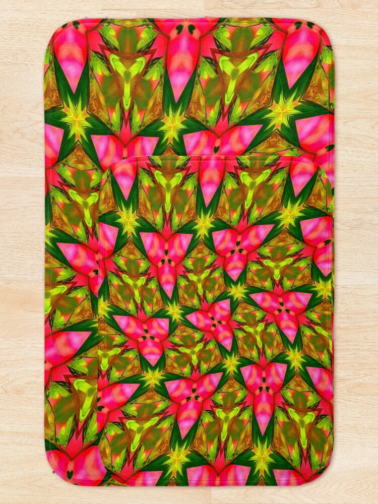 Thumbnail 5 of 6, Bath Mat, Bleeding Heart Flower designed and sold by Patternflower.