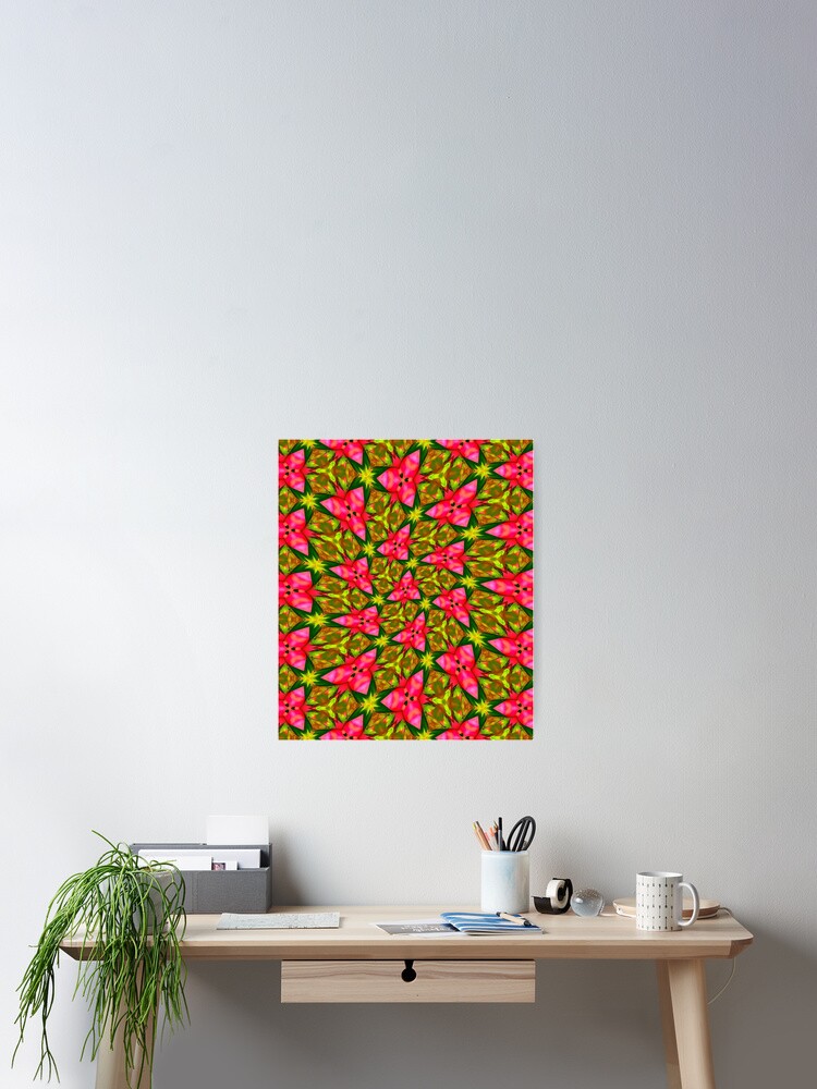 Thumbnail 2 of 3, Poster, Bleeding Heart Flower designed and sold by Patternflower.