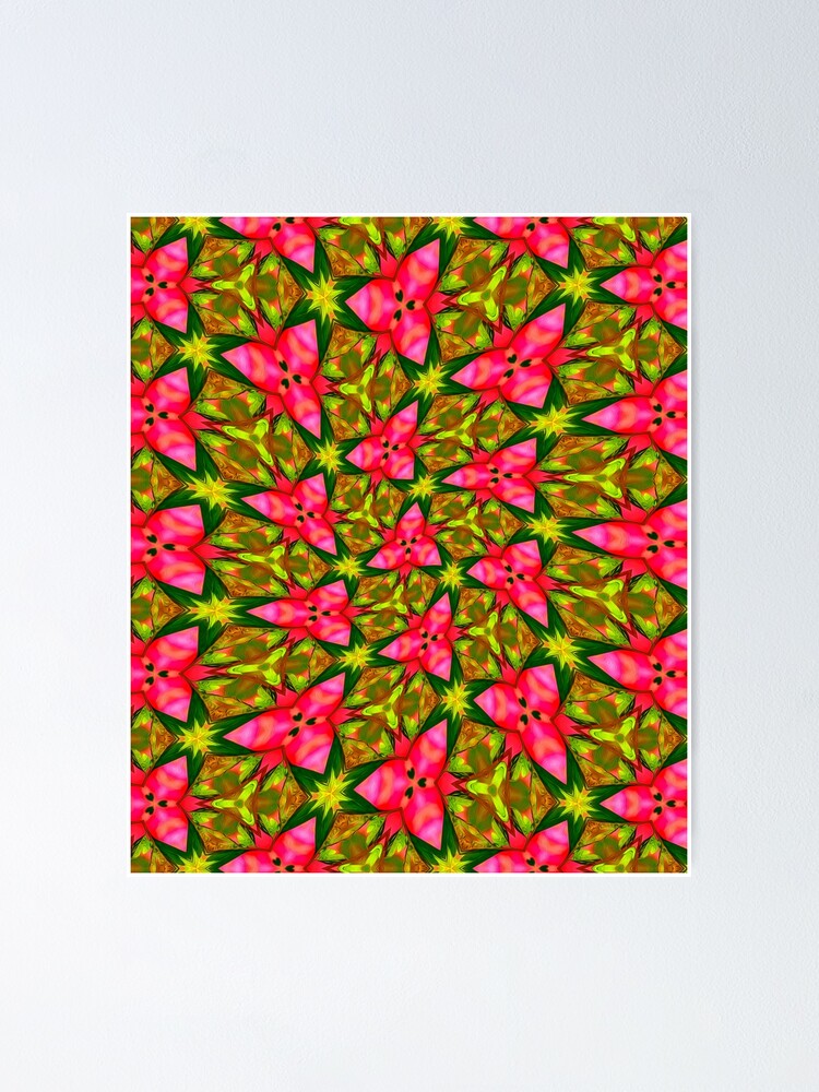 Thumbnail 1 of 3, Poster, Bleeding Heart Flower designed and sold by Patternflower.