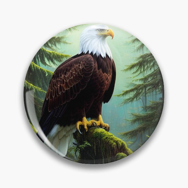 Item preview, A majestic bald eagle in the forest designed and sold by JokeRStyles.