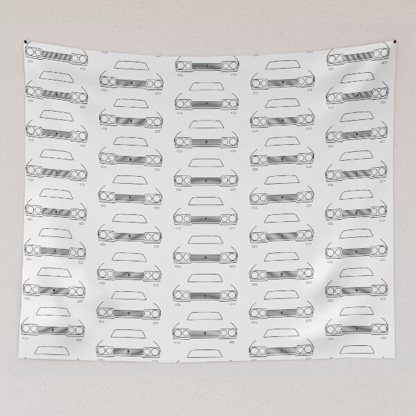 Item preview, Reliant Scimitar GTE SE6 1980s British classic car outline black designed and sold by soitwouldseem.