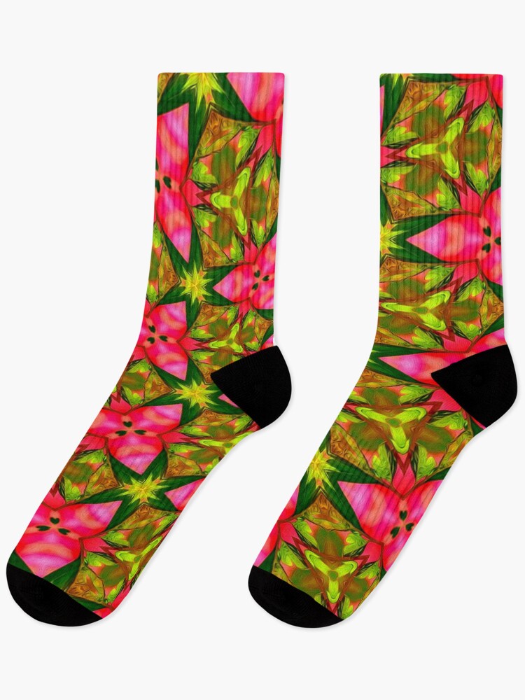 Thumbnail 1 of 5, Socks, Bleeding Heart Flower designed and sold by Patternflower.