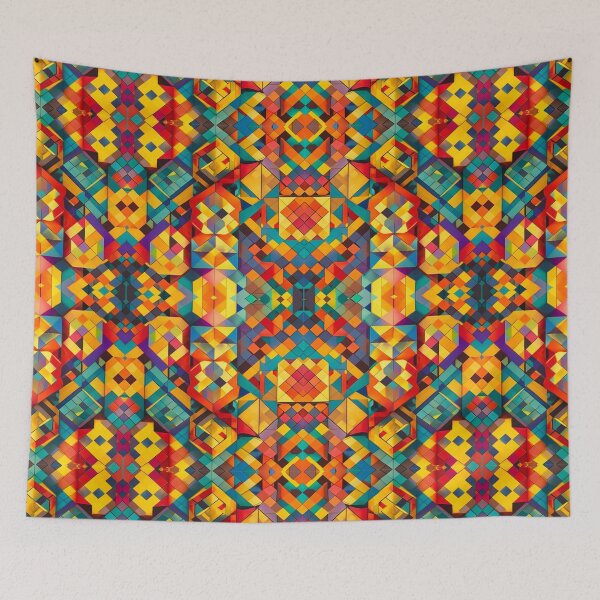 Item preview, complex shapes and colors of squares designed and sold by run-rotee.