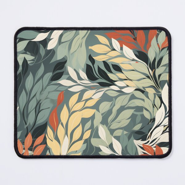 Item preview, Amber Green White and Yellow Autumn Leaves—autumn pattern, autumn design, fall design, wallpaper, seamless, fashion illustration designed and sold by ignasirus.