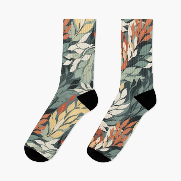 Item preview, Amber Green White and Yellow Autumn Leaves—autumn pattern, autumn design, fall design, wallpaper, seamless, fashion illustration designed and sold by ignasirus.