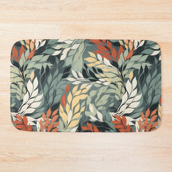 Item preview, Amber Green White and Yellow Autumn Leaves—autumn pattern, autumn design, fall design, wallpaper, seamless, fashion illustration designed and sold by ignasirus.