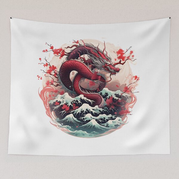 Item preview,  A Majestic Japanese Dragon Amidst Flowing Clouds designed and sold by AlienSkinEyes.
