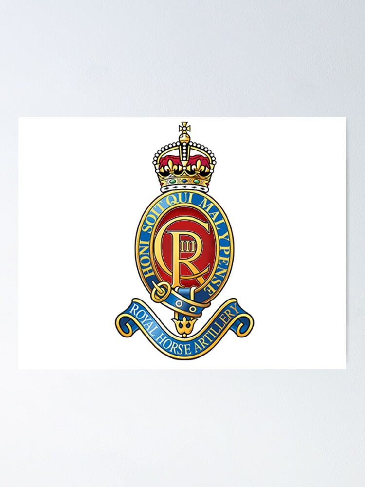 Royal Horse Artillery Cypher (3 RHA) Tudor Crown
