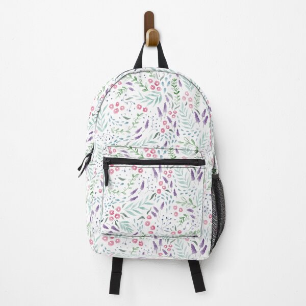 Item preview, Watercolor pink roses and purple lavender pattern designed and sold by Fern and Quill.
