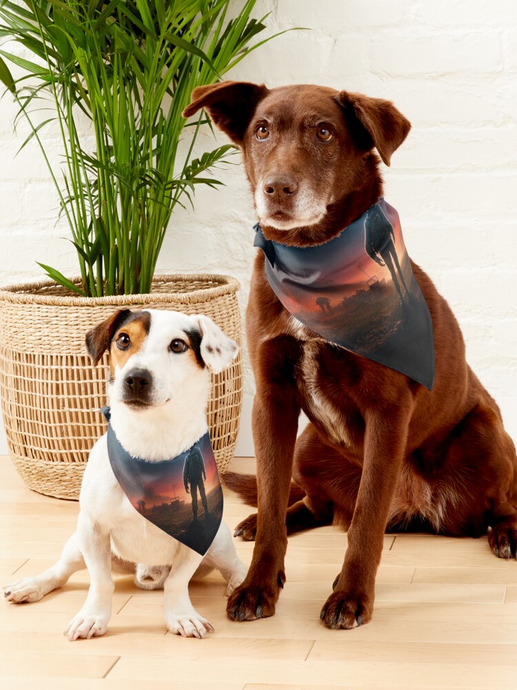 Thumbnail 5 of 6, Pet Bandana, STRANGER THINGS HAWKINS POSTER designed and sold by OurBarcode.