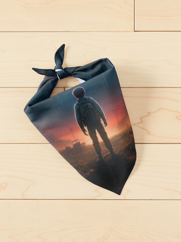 Thumbnail 2 of 6, Pet Bandana, STRANGER THINGS HAWKINS POSTER designed and sold by OurBarcode.