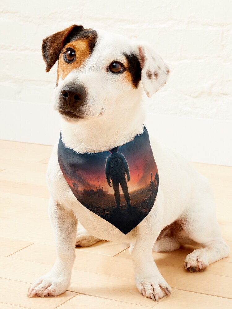 Thumbnail 1 of 6, Pet Bandana, STRANGER THINGS HAWKINS POSTER designed and sold by OurBarcode.