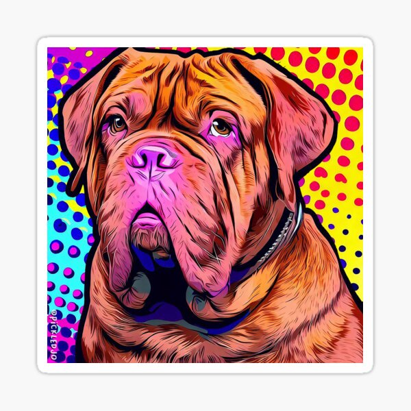 Item preview, Dogue de Bordeaux/French Mastiff Pop Art designed and sold by FunnehGacha.
