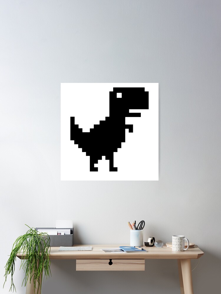 no internet dinosaur game Sticker for Sale by SWGAVA