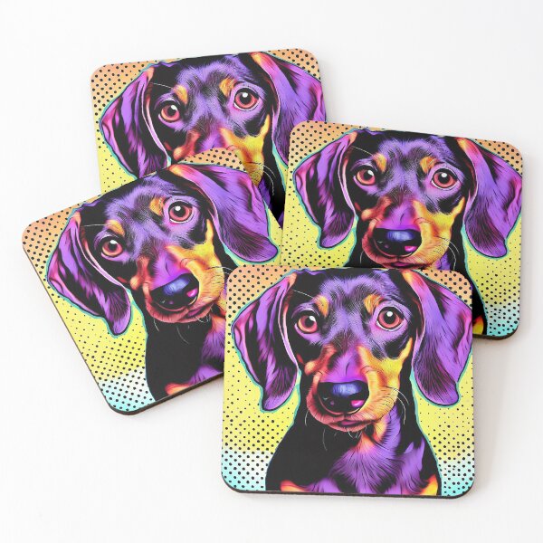 Item preview, Dachshund Pop Art designed and sold by FunnehGacha.