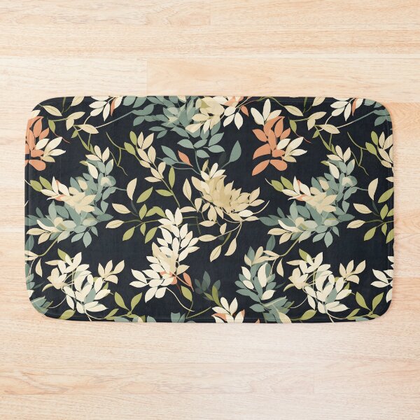 Item preview, Low density, flatter, and muted colors Fall Leaves—autumn pattern, fall design, autumn fashion, wallpaper, seamless, leaves illustration with black background designed and sold by ignasirus.