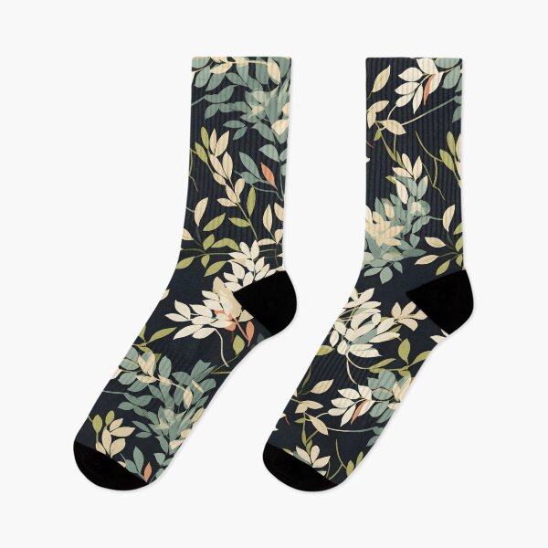 Item preview, Low density, flatter, and muted colors Fall Leaves—autumn pattern, fall design, autumn fashion, wallpaper, seamless, leaves illustration with black background designed and sold by ignasirus.