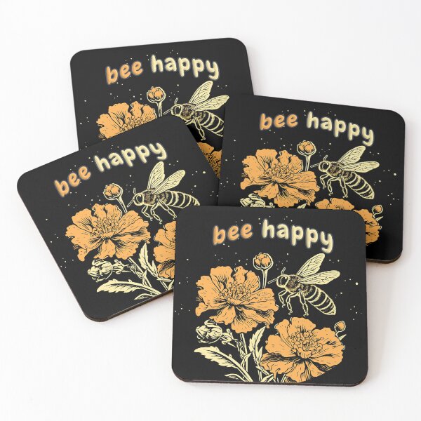Item preview, Bee Happy / Be Happy / Pollinators designed and sold by Bug & Brush.