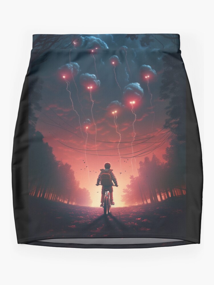 Thumbnail 3 of 4, Mini Skirt, STRANGER THINGS POSTER designed and sold by OurBarcode.