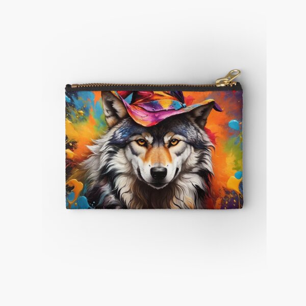 Artikelvorschau, Wolf-Porträt mit Halloween-Hut entworfen und verkauft von Wolfheartart.
