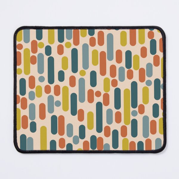 Item preview, Morningside Heights Mid Century Modern Pattern in Steel Blue, Mustard, Orange, and Cream Tones designed and sold by kierkegaard.