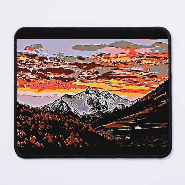Item preview, Sunset over the mountains designed and sold by FlowerandDesing.