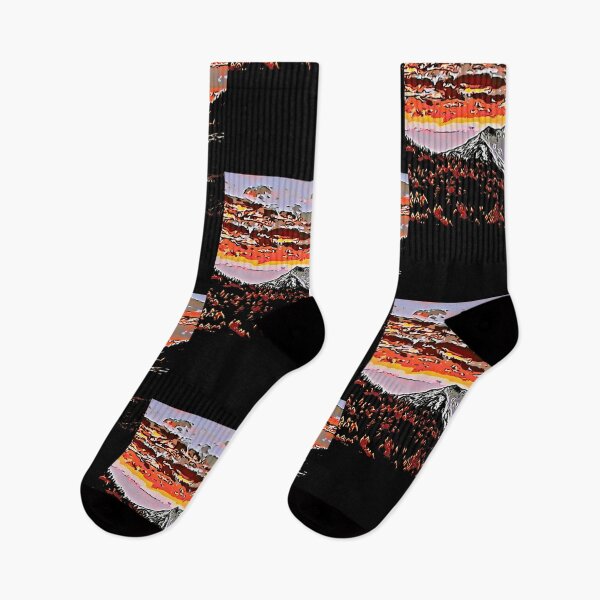 Item preview, Sunset over the mountains designed and sold by FlowerandDesing.