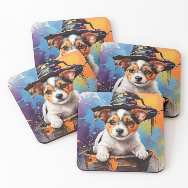 Item preview, Jack Russell Puppy Portrait With A Hallowen Theme designed and sold by Wolfheartart.