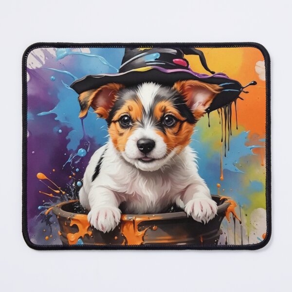 Item preview, Jack Russell Puppy Portrait With A Hallowen Theme designed and sold by Wolfheartart.