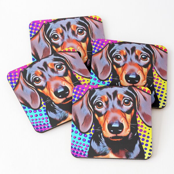Item preview, Dachshund Pop Art designed and sold by FunnehGacha.