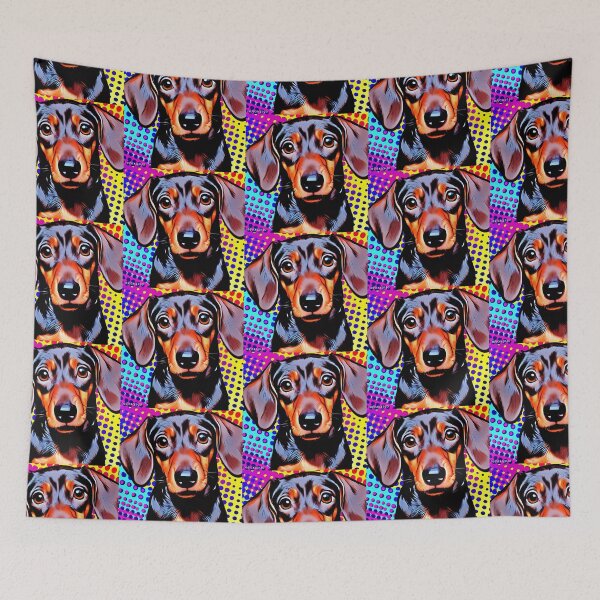 Item preview, Dachshund Pop Art designed and sold by FunnehGacha.