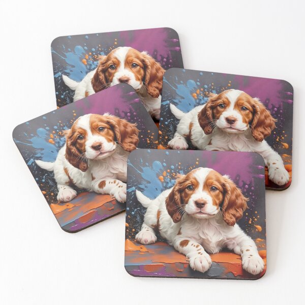 Item preview, Welsh Springer Spaniel Puppy Portrait designed and sold by Wolfheartart.
