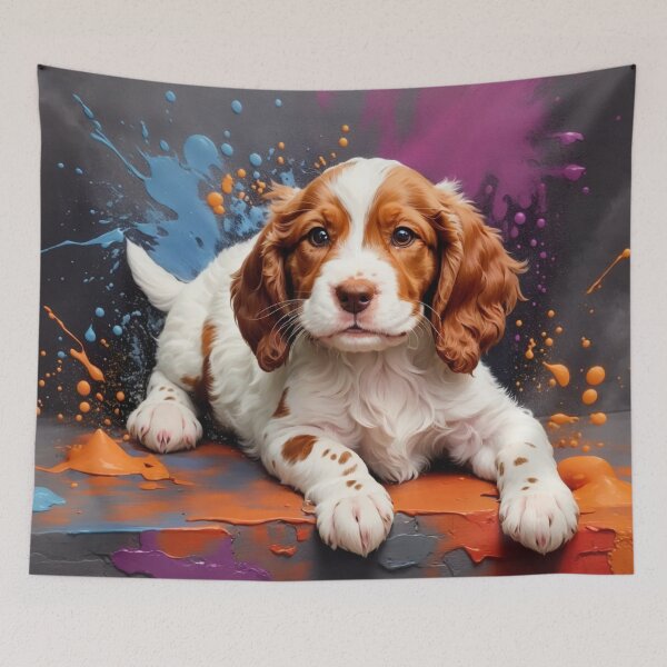 Item preview, Welsh Springer Spaniel Puppy Portrait designed and sold by Wolfheartart.
