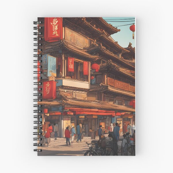 Item preview, Escena callejera colorida en Beijing designed and sold by RandomJunction.