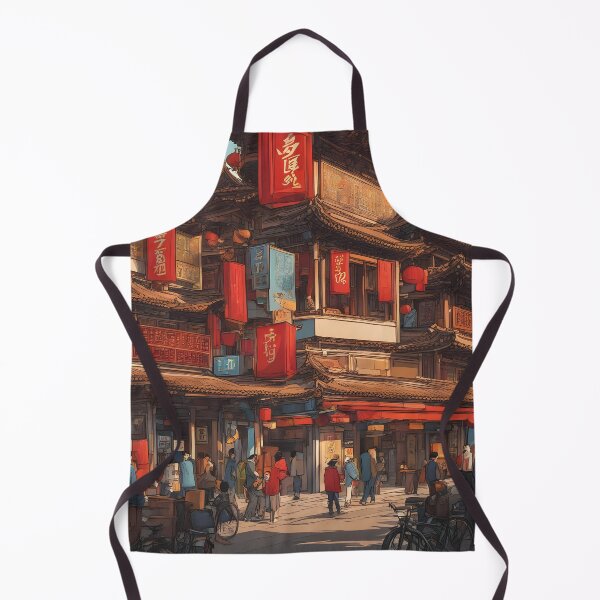 Item preview, Colorful Street Scene in Beijing designed and sold by RandomJunction.