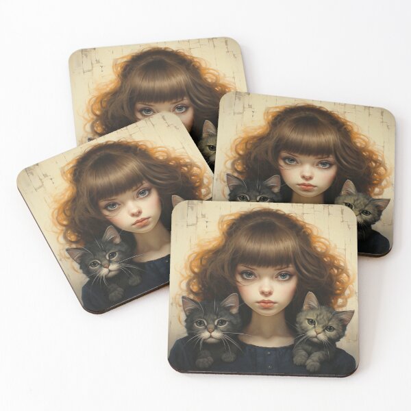 Item preview, Girl and 2 Cats EP.1 designed and sold by HELLOBABA.