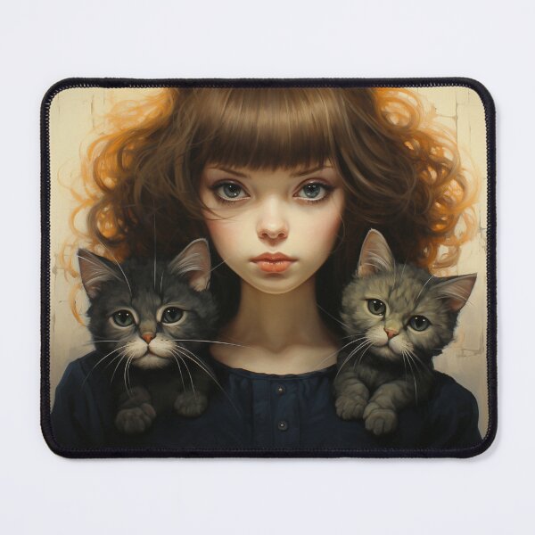 Item preview, Girl and 2 Cats EP.1 designed and sold by HELLOBABA.
