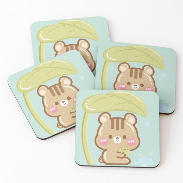 Item preview, Cute Kawaii Chipmunk Dewdrop with Frogger designed and sold by cutecozynook.