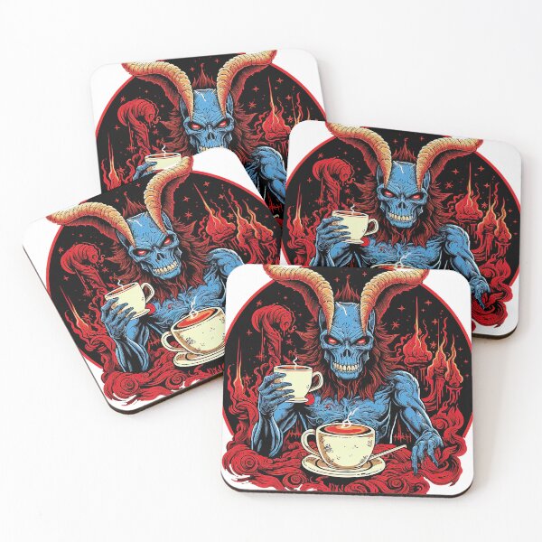Item preview, Baphomet Drinking Coffee designed and sold by tatadonets.