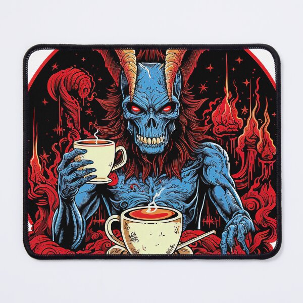 Item preview, Baphomet Drinking Coffee designed and sold by tatadonets.